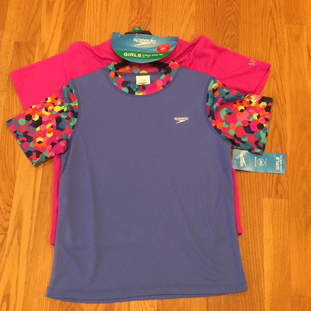Speedo girls rash guards- 2 piece set